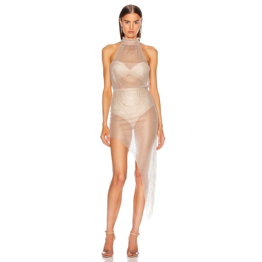 REVE RICHE Revolve Sheer Crystal Embellished Uma Dress